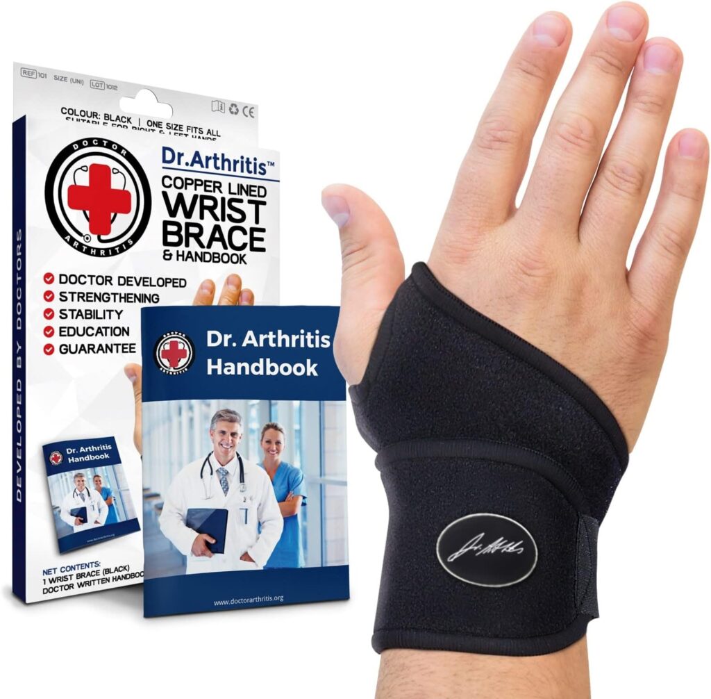 
Doctor Developed Copper Wrist Brace / Wrap for Carpal Tunnel Support