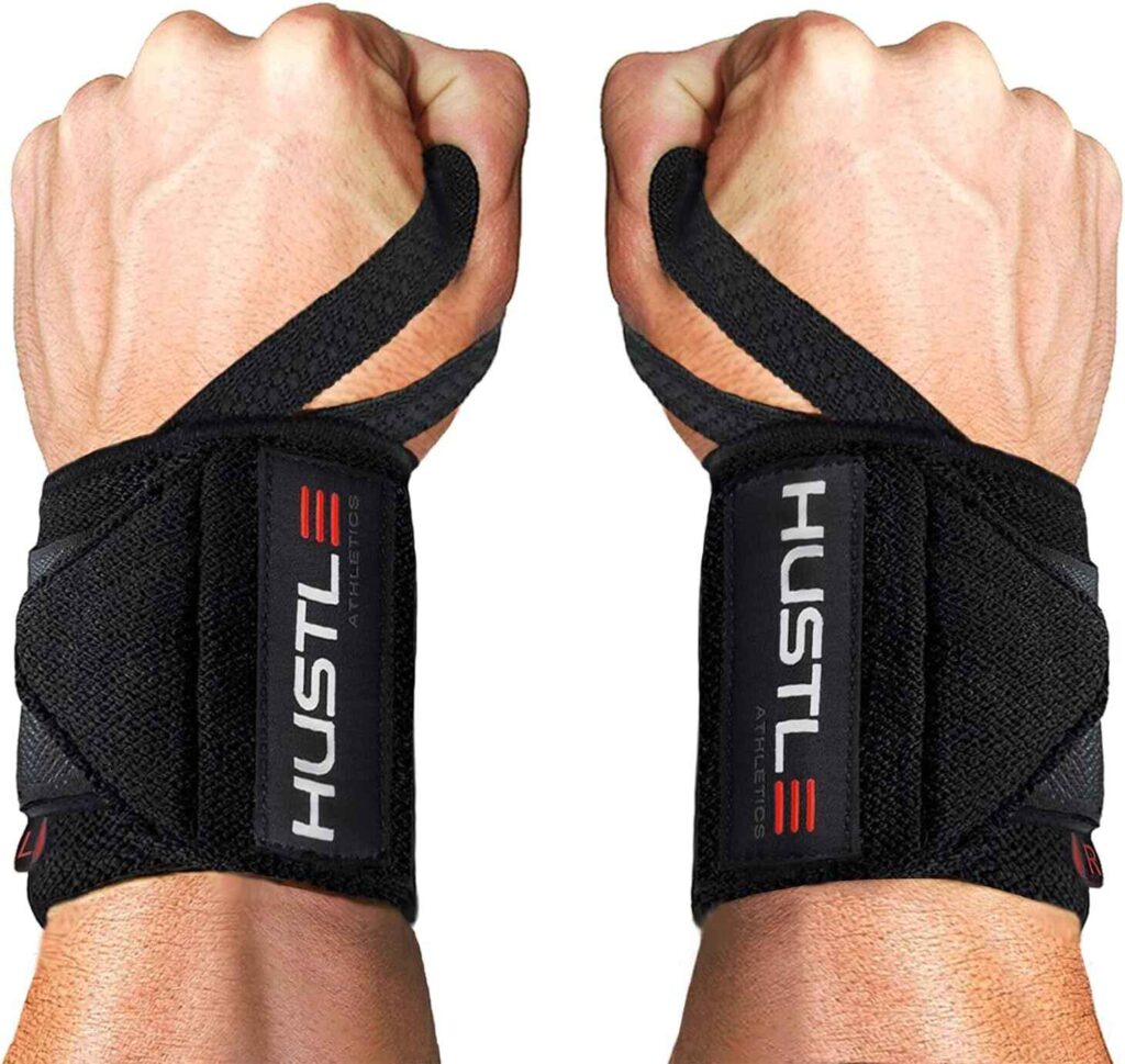 Hustle Athletics Wrist Wraps Weightlifting - Best Support for Gym & Crossfit